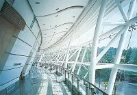 Mur cortina recolzat en punts